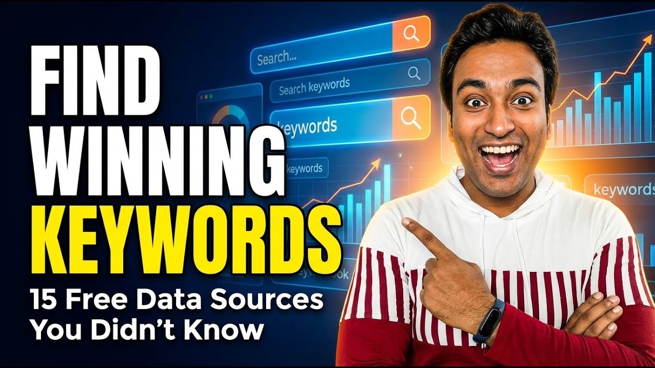 SEO keyword research template overview showing market research and seed keyword tabs