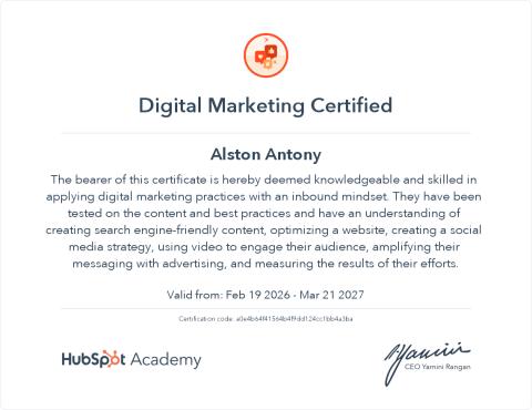 Digital Marketing — HubSpot Academy