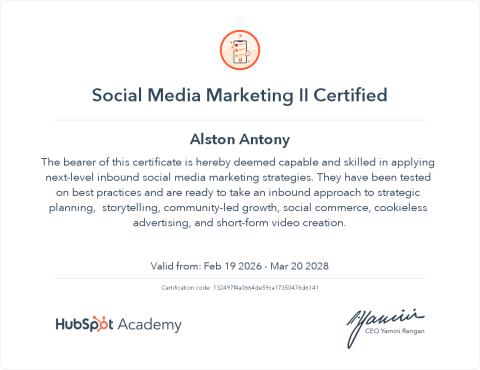 Social Media Marketing II — HubSpot Academy